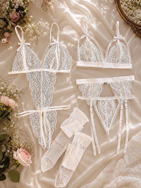 Bella Lace Bridal Set 5 parça - 1