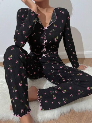 Black Rose Pijama Takımı 6803 - ÇeyizeDairHerşey