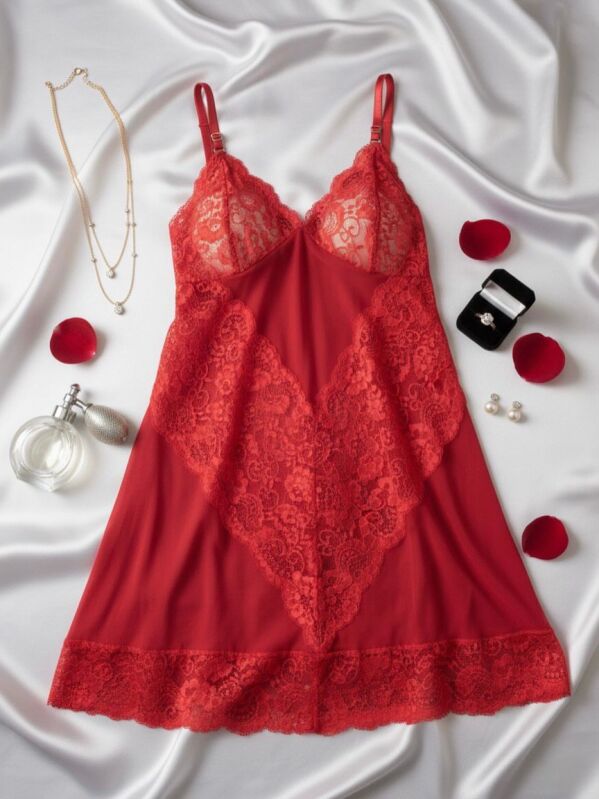 Blanor Kırmızı Comfort Gecelik 7128 - 1