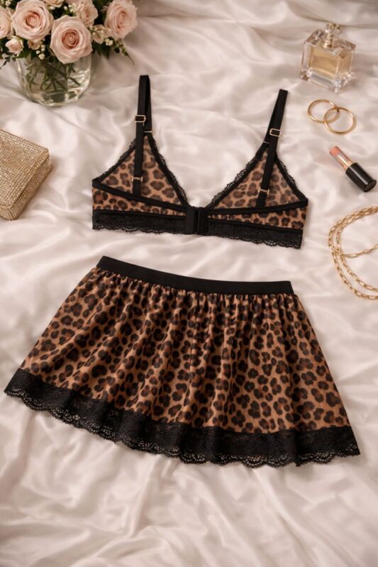 Calyra Leopar Etekli Takım 7125 - 2