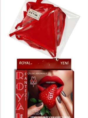 Çilek Aromalı Yenilebilir Fantezi İç Çamaşır Takımı 7007 - ÇeyizeDairHerşey