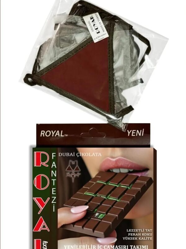 Dubai Çikolatalı Yenilebilir Fantezi İç Çamaşır Takımı 7008 - 1