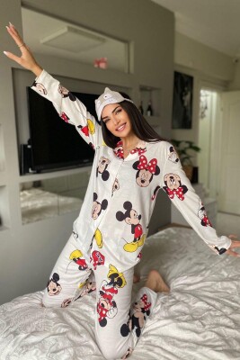 Feel Mickey Mouse 2 Li Gömlek Yaka Süpersoft Pijama Takımı 6865 - ÇeyizeDairHerşey (1)