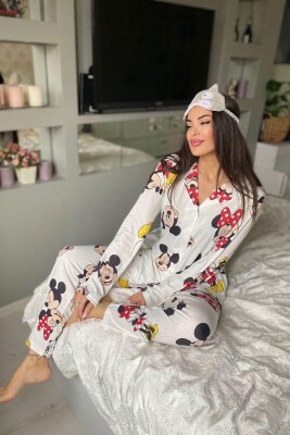 Feel Mickey Mouse 2 Li Gömlek Yaka Süpersoft Pijama Takımı 6865 - ÇeyizeDairHerşey