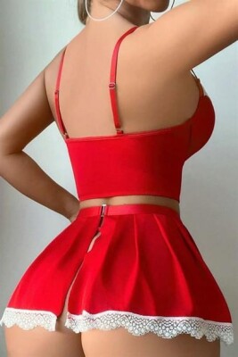 Kırmızı Fransız Model Hizmetçi Kostüm 6916 - 3