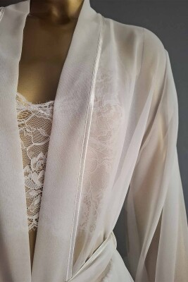  La Rozita Special Ekru 5 Li Saten Şifon Çeyiz Seti 6863 - 8