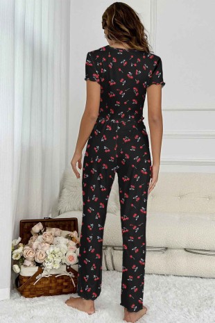 Lilyana Süpersoft Pijama Takım Cherry 6426 - 3