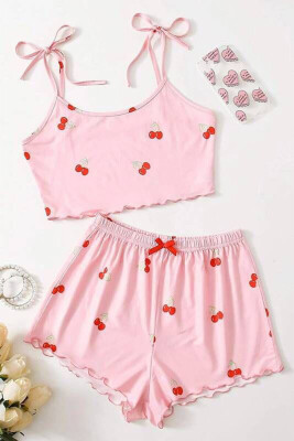 Lilyana Süpersoft Pijama Takım Cherry 6720 - 1