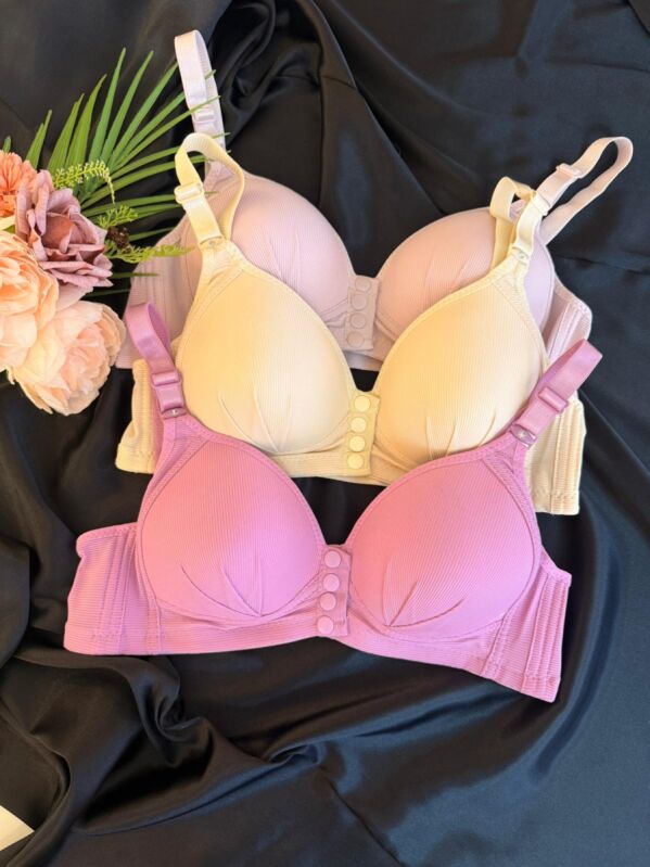 Önden Çıtçıtlı Desteksiz Sütyen 3’lü Paket – Rahat Form - 1