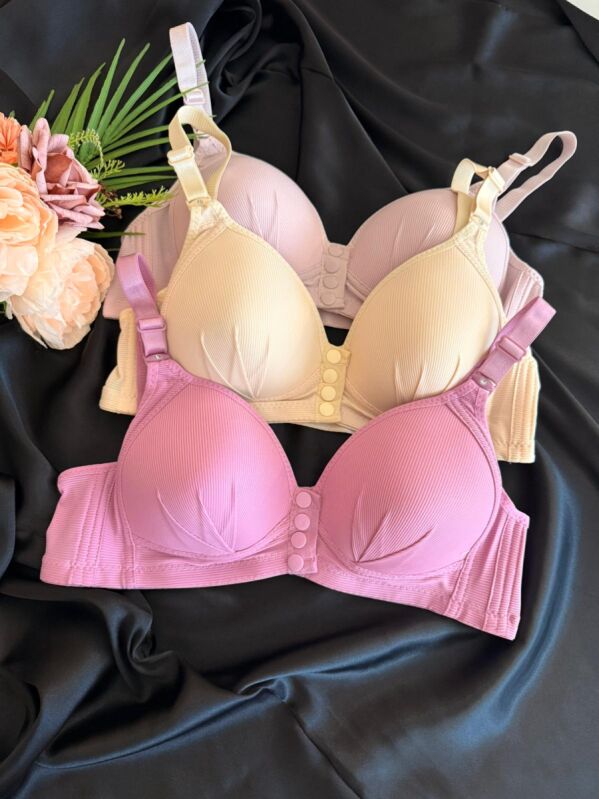 Önden Çıtçıtlı Desteksiz Sütyen 3’lü Paket – Rahat Form - 3