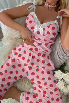 Paila Strawberry Askılı Pijama Takımı 6704 - Pembishomewear