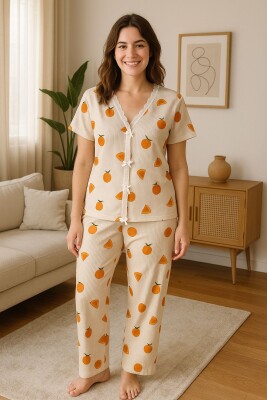 Portakal Bahçesi Pijama Takım 6948 - ÇeyizeDairHerşey (1)