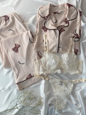 Teddy Nightwear Örme Special Kumaş 4 lü Set 6889 - ÇeyizeDairHerşey