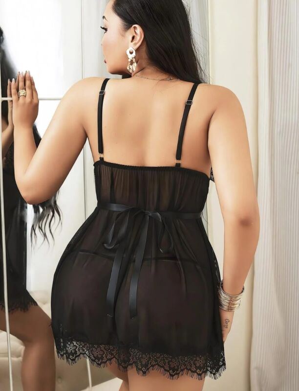 Blanor Tül Büyük Beden Arenia Gecelik TangaTakımı 7041 - 2